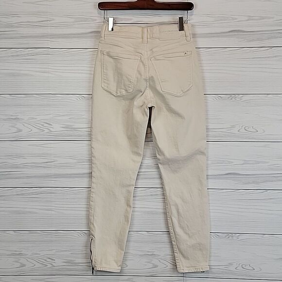 Lucky Brand Bridgette high rise skinny jeans in bone beige Women's Size 4 - Picture 9 of 16